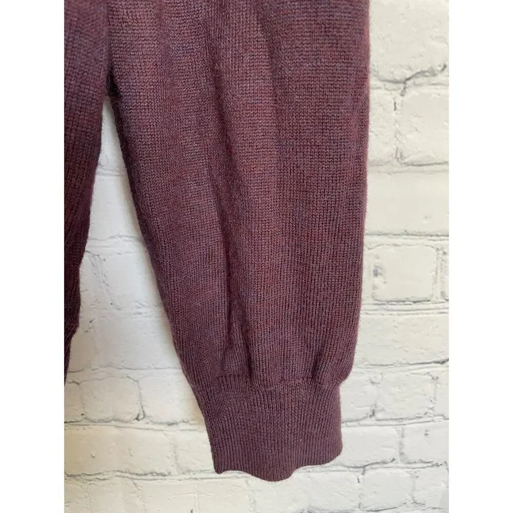JOSEPH ABBOUD. BRAND NEW! Burgundy V-Neck Sweater. Extra Fine Merino Wool. XXL